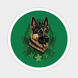 German Shepherd St. Patrick's day Magnet